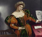 Portrait of a Lady as Lucretia (mk08) Lorenzo Lotto